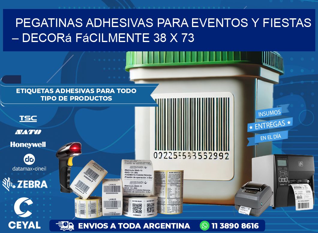 Pegatinas Adhesivas para Eventos y Fiestas – Decorá Fácilmente 38 x 73