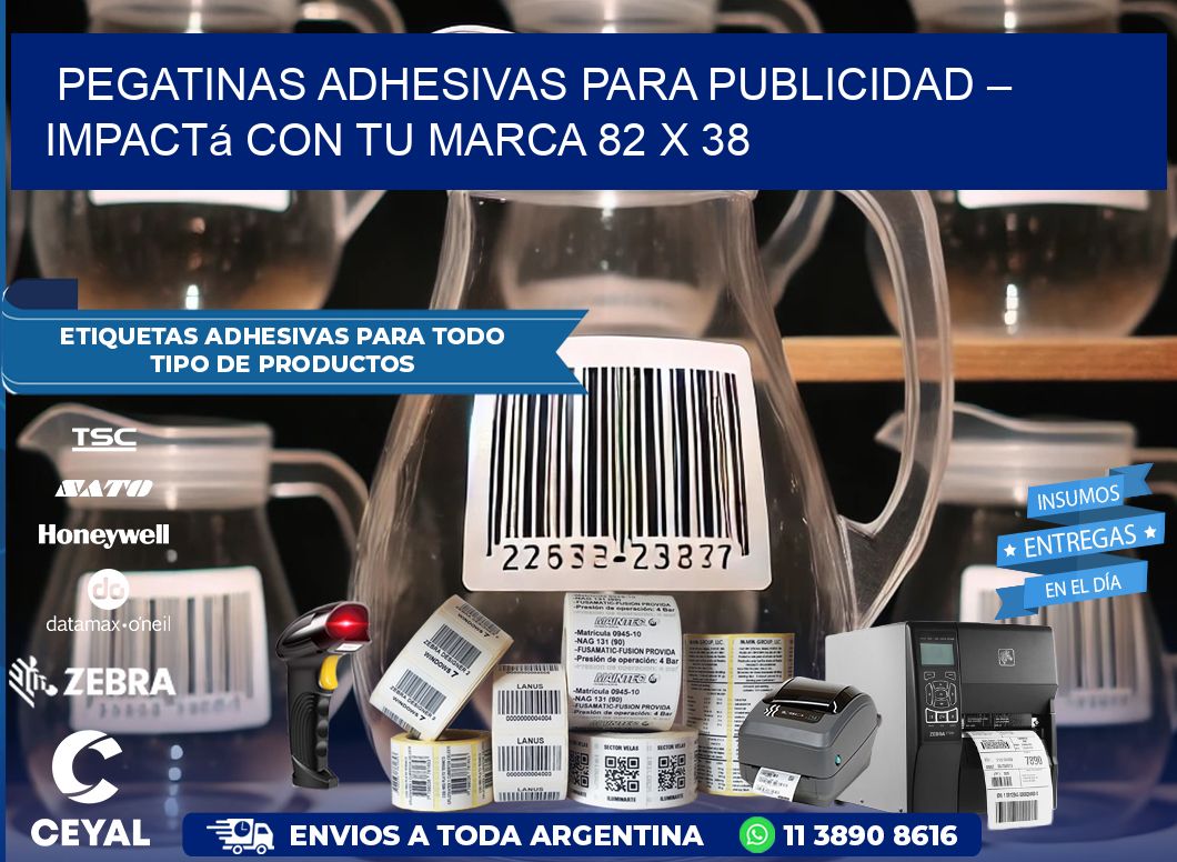 Pegatinas Adhesivas para Publicidad – Impactá con Tu Marca 82 x 38