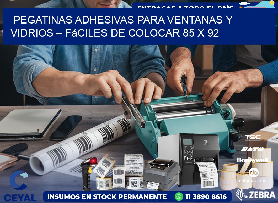 Pegatinas Adhesivas para Ventanas y Vidrios – Fáciles de Colocar 85 x 92