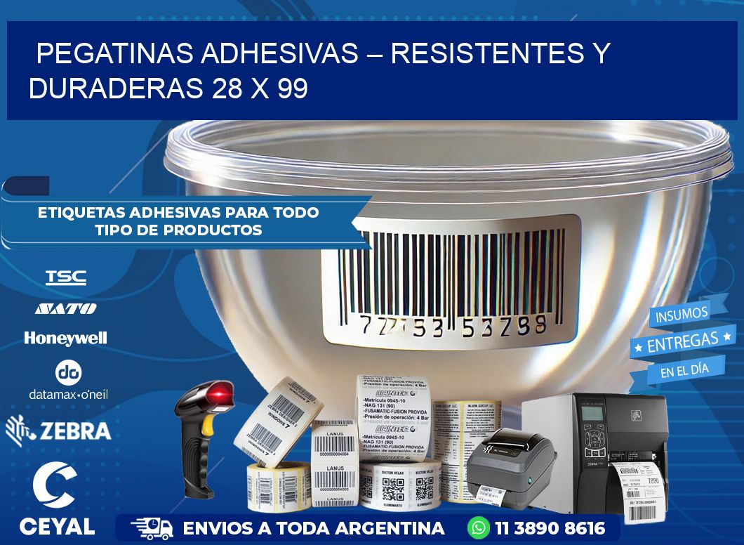 Pegatinas Adhesivas – Resistentes y Duraderas 28 x 99