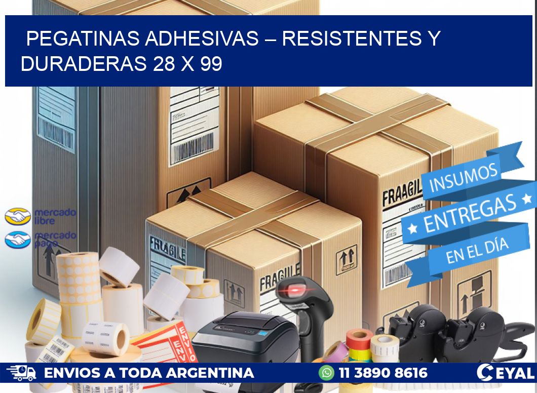 Pegatinas Adhesivas – Resistentes y Duraderas 28 x 99