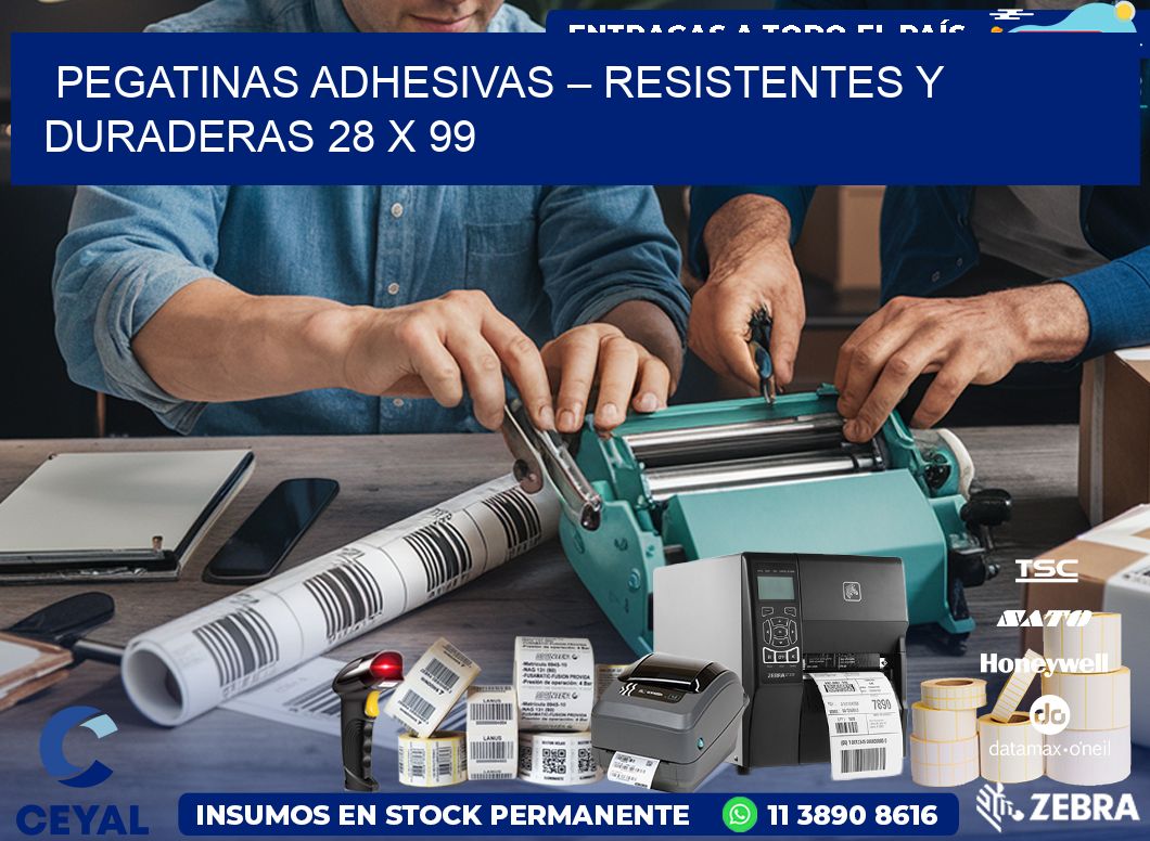 Pegatinas Adhesivas – Resistentes y Duraderas 28 x 99