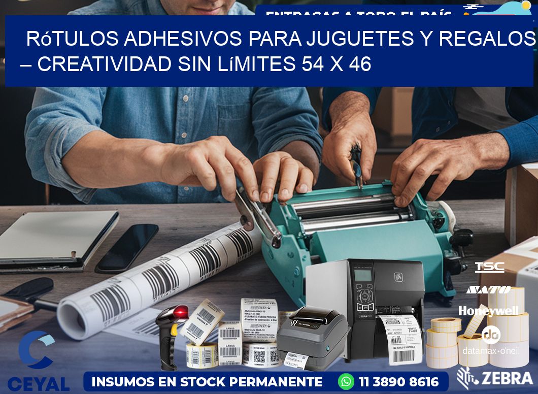 Rótulos Adhesivos para Juguetes y Regalos – Creatividad Sin Límites 54 x 46