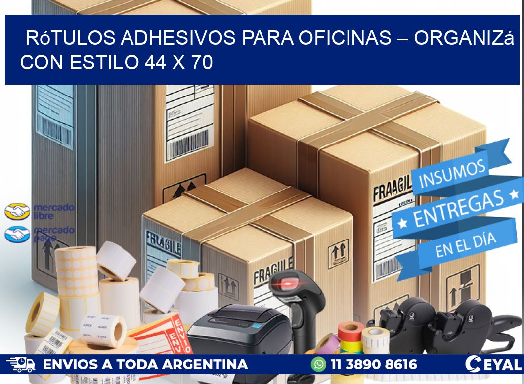 Rótulos Adhesivos para Oficinas – Organizá con Estilo 44 x 70