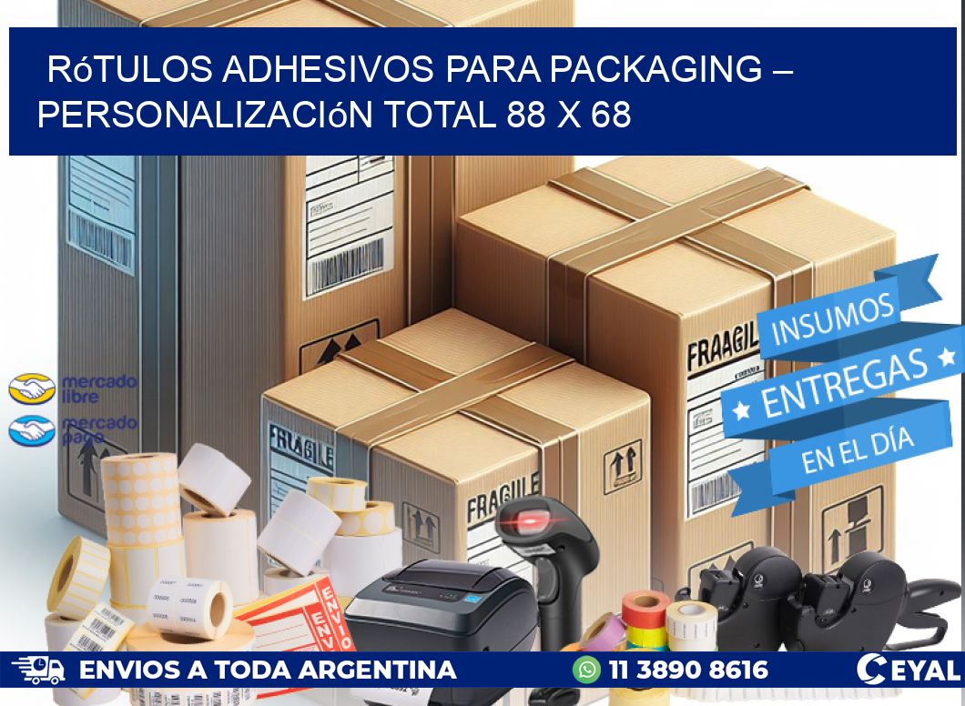 Rótulos Adhesivos para Packaging – Personalización Total 88 x 68