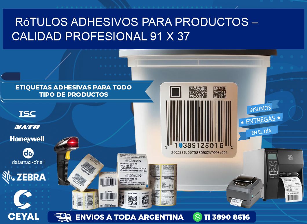 Rótulos Adhesivos para Productos – Calidad Profesional 91 x 37