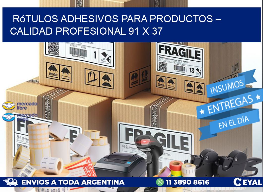 Rótulos Adhesivos para Productos – Calidad Profesional 91 x 37