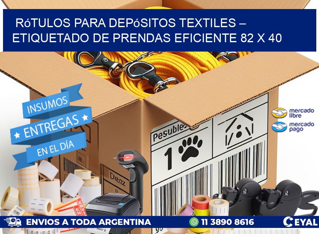 Rótulos para Depósitos Textiles – Etiquetado de Prendas Eficiente 82 x 40