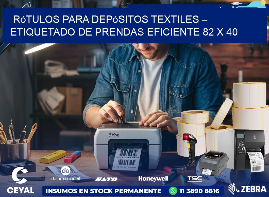 Rótulos para Depósitos Textiles – Etiquetado de Prendas Eficiente 82 x 40