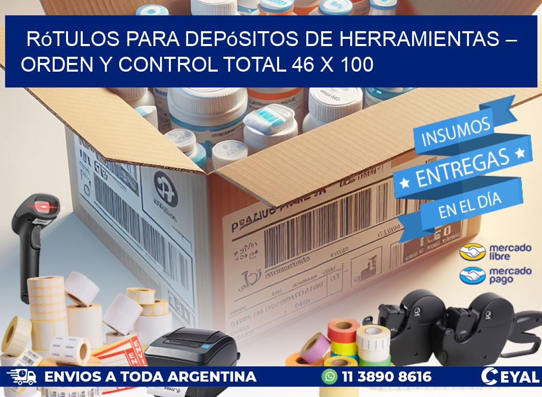 Rótulos para Depósitos de Herramientas – Orden y Control Total 46 x 100