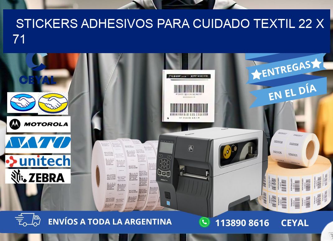 STICKERS ADHESIVOS PARA CUIDADO TEXTIL 22 x 71