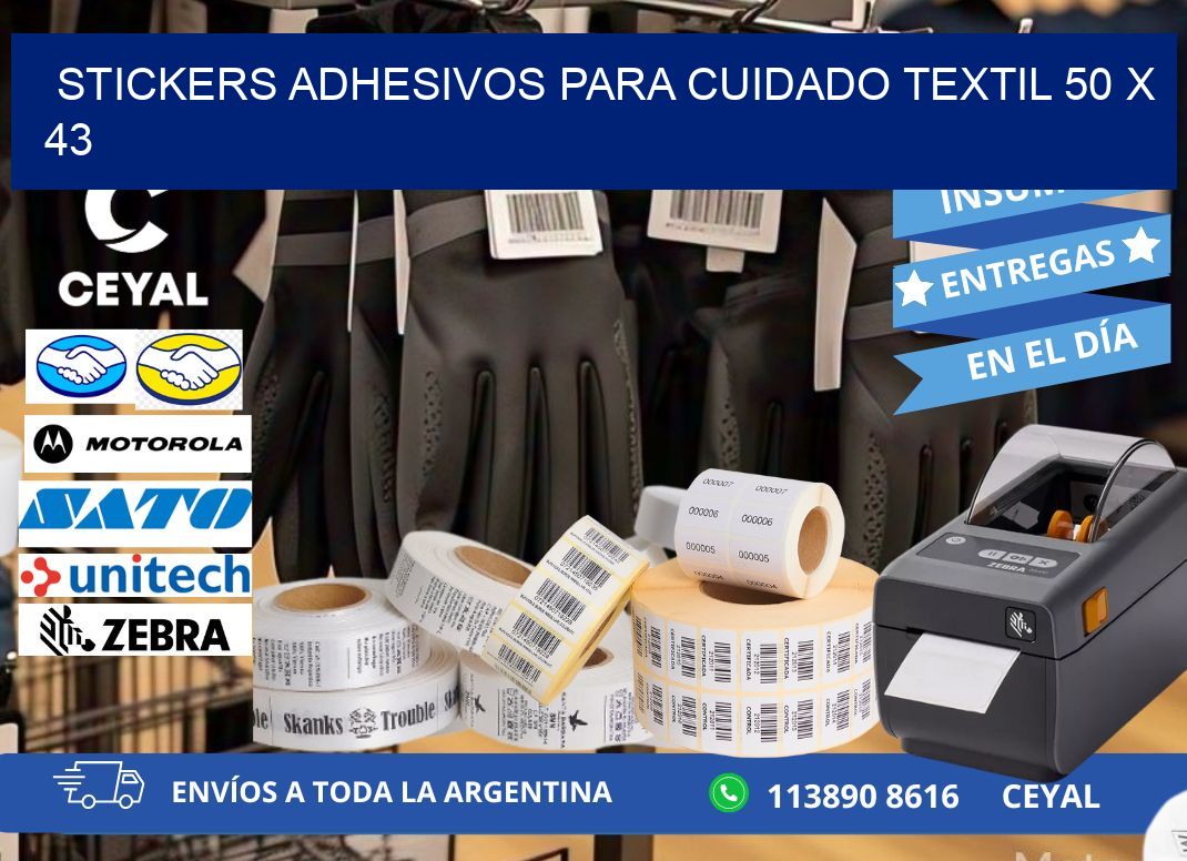 STICKERS ADHESIVOS PARA CUIDADO TEXTIL 50 x 43