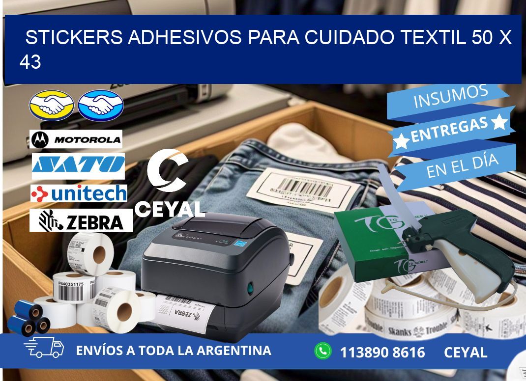 STICKERS ADHESIVOS PARA CUIDADO TEXTIL 50 x 43
