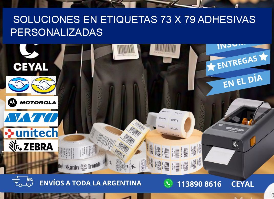 Soluciones en Etiquetas 73 x 79 Adhesivas Personalizadas