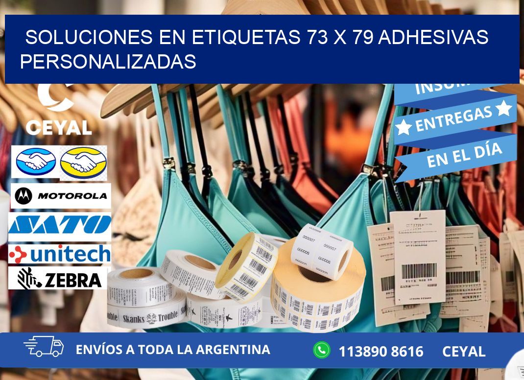 Soluciones en Etiquetas 73 x 79 Adhesivas Personalizadas