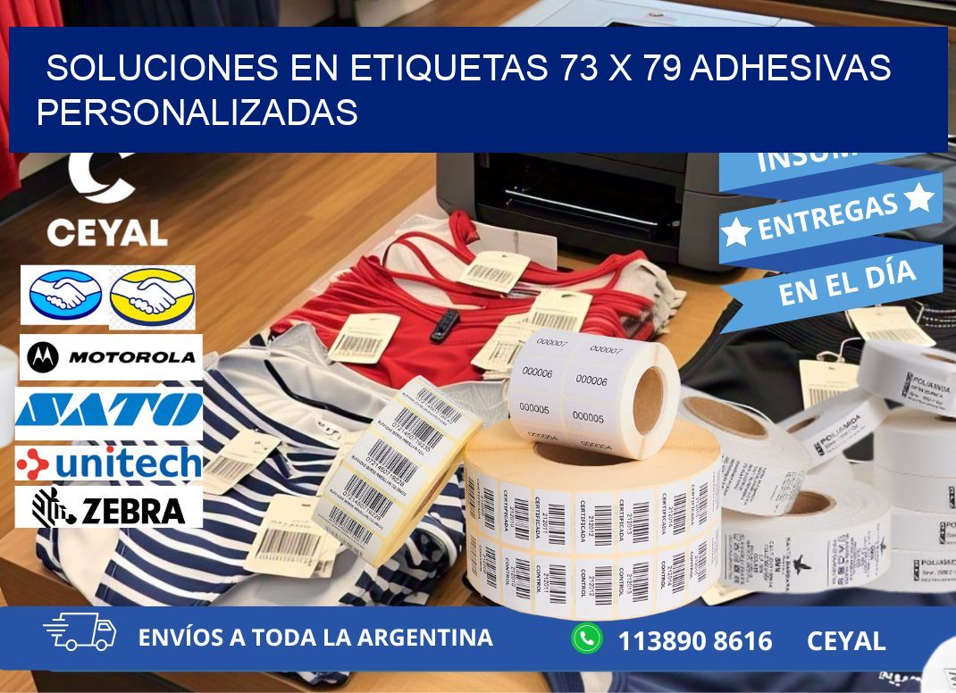 Soluciones en Etiquetas 73 x 79 Adhesivas Personalizadas