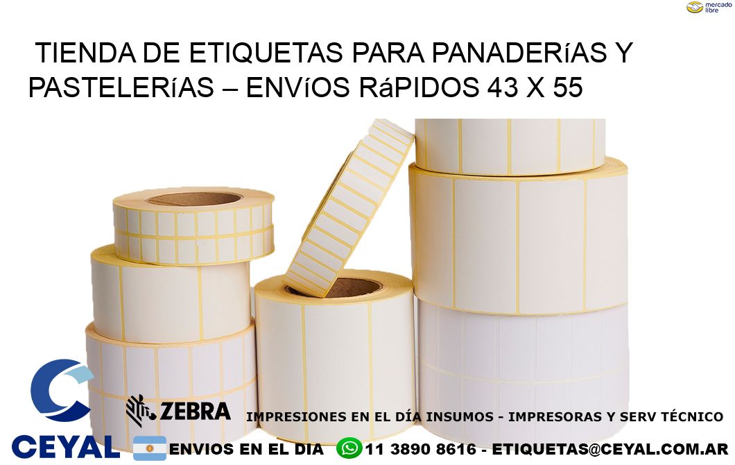 Tienda de Etiquetas para Panaderías y Pastelerías – Envíos Rápidos 43 x 55