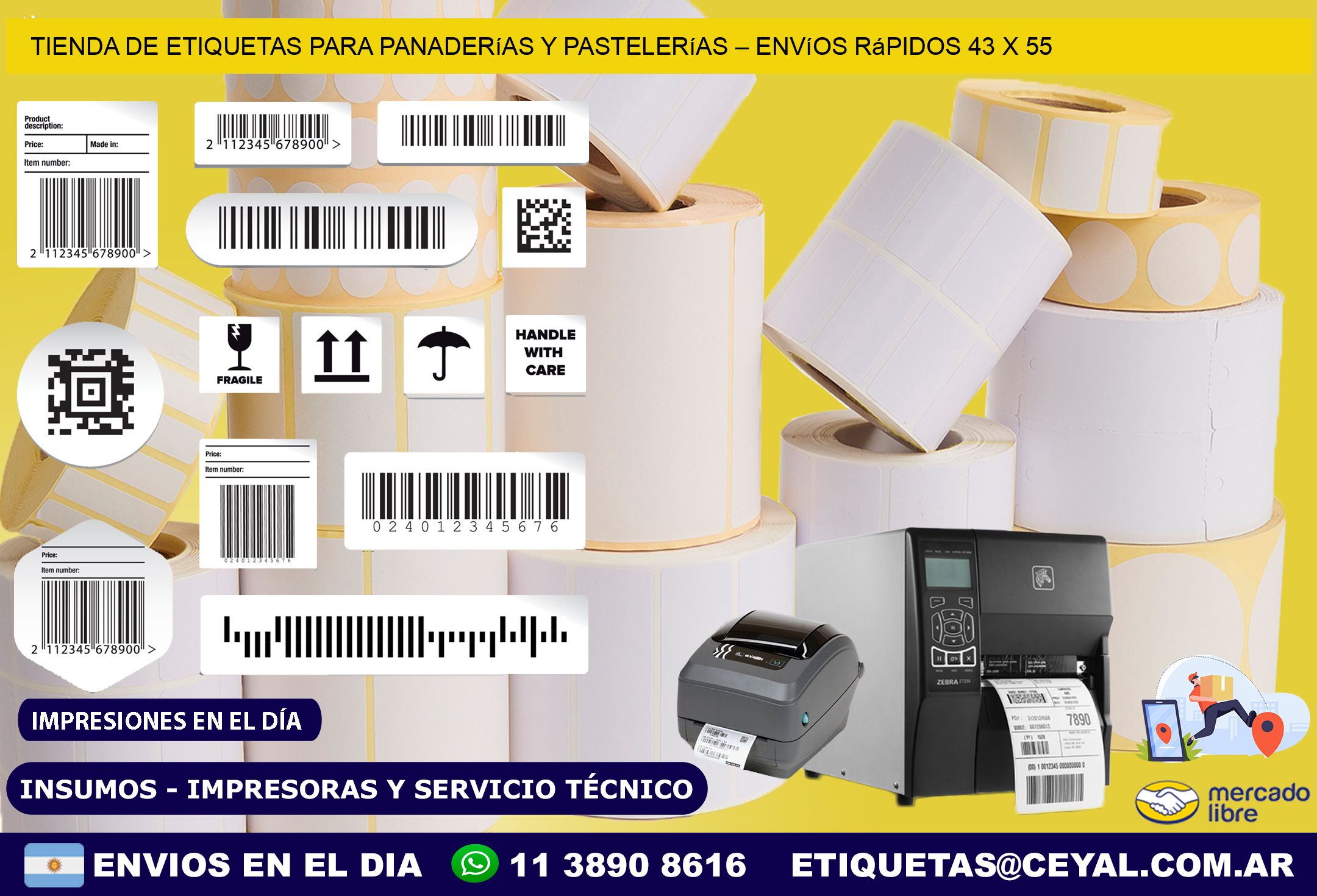 Tienda de Etiquetas para Panaderías y Pastelerías – Envíos Rápidos 43 x 55