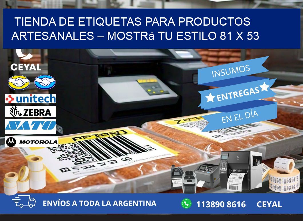 Tienda de Etiquetas para Productos Artesanales – Mostrá Tu Estilo 81 x 53