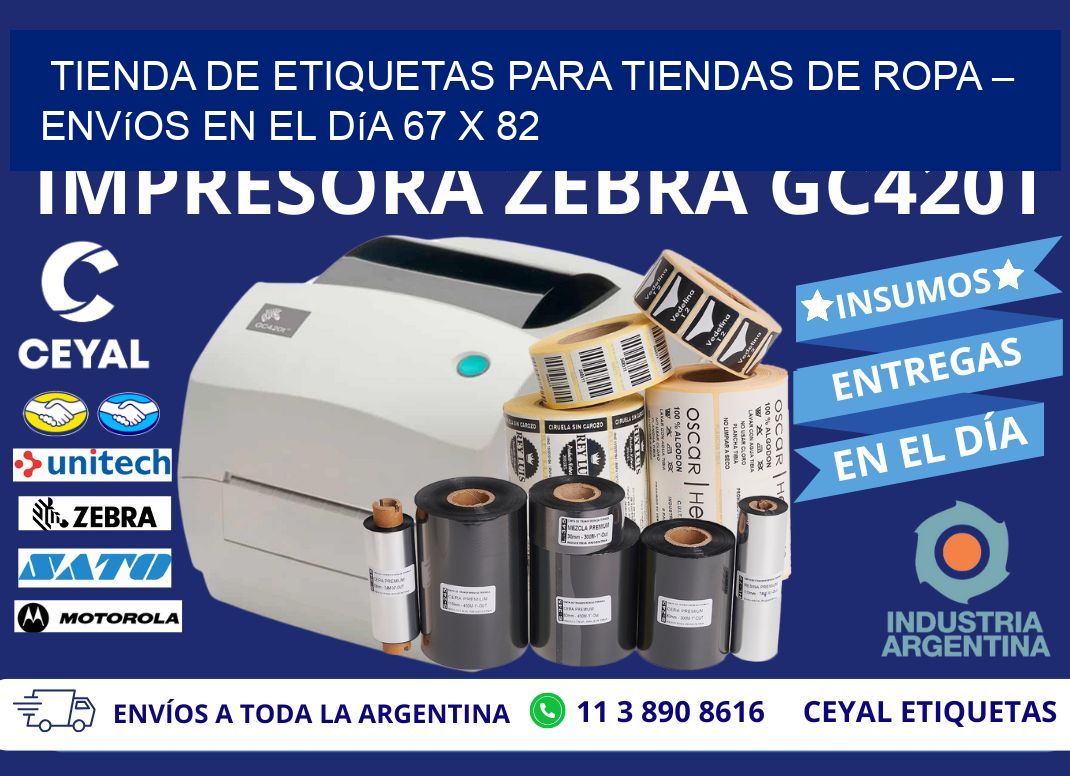 Tienda de Etiquetas para Tiendas de Ropa – Envíos en el Día 67 x 82