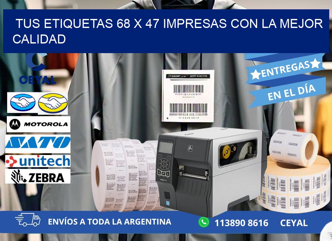 Tus Etiquetas 68 x 47 Impresas con la Mejor Calidad