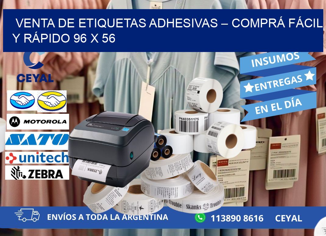 VENTA DE ETIQUETAS ADHESIVAS – COMPRÁ FÁCIL Y RÁPIDO 96 x 56