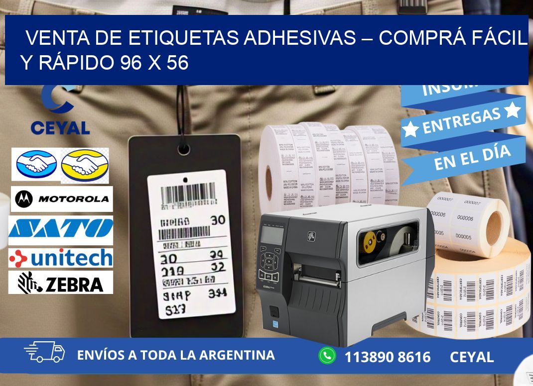 VENTA DE ETIQUETAS ADHESIVAS – COMPRÁ FÁCIL Y RÁPIDO 96 x 56