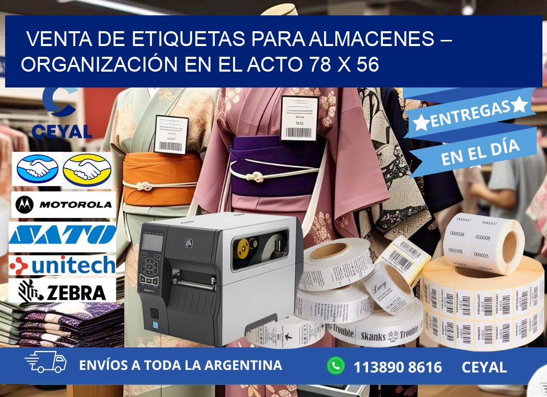 VENTA DE ETIQUETAS PARA ALMACENES – ORGANIZACIÓN EN EL ACTO 78 x 56