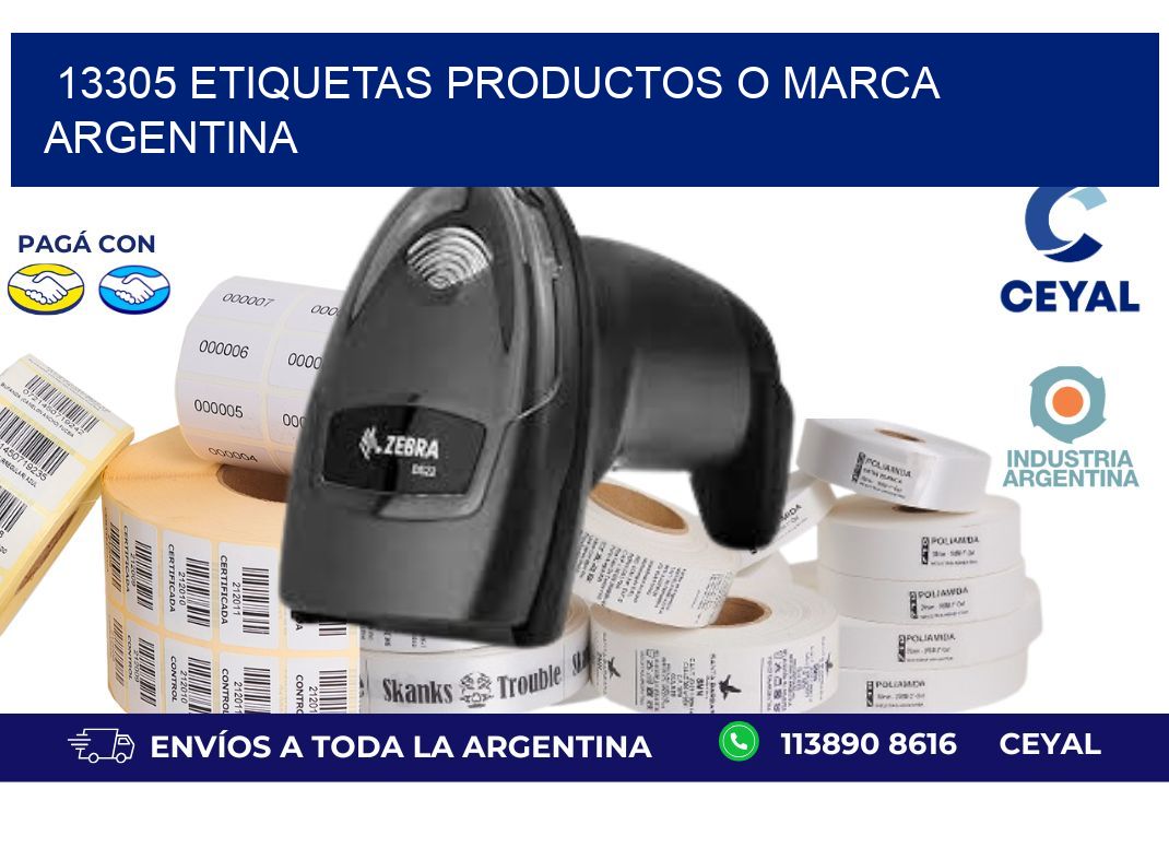 13305 ETIQUETAS PRODUCTOS O MARCA ARGENTINA