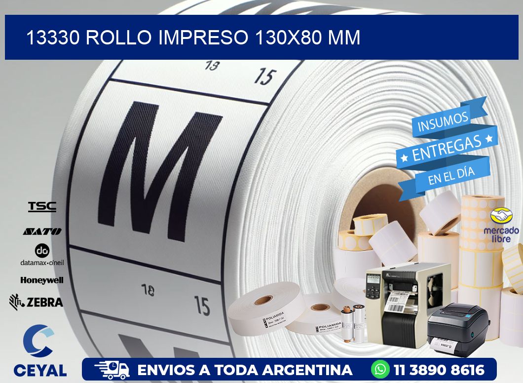 13330 ROLLO IMPRESO 130x80 mm