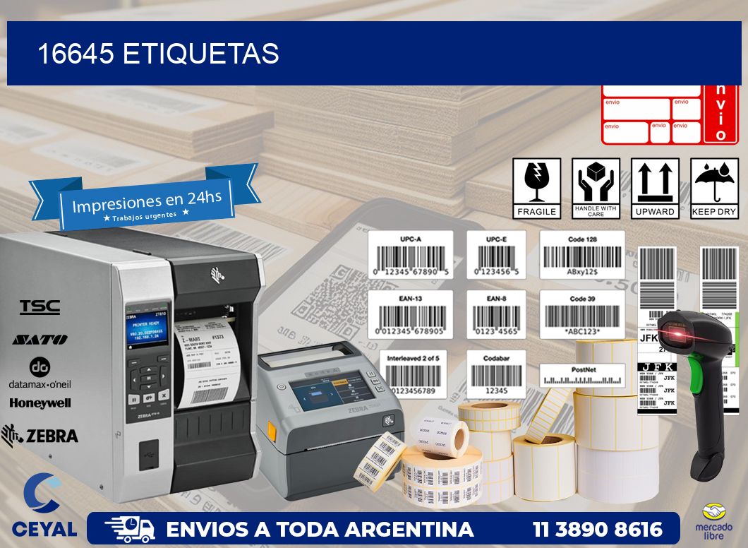 16645 ETIQUETAS