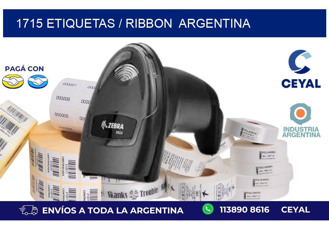 1715 ETIQUETAS / RIBBON  ARGENTINA