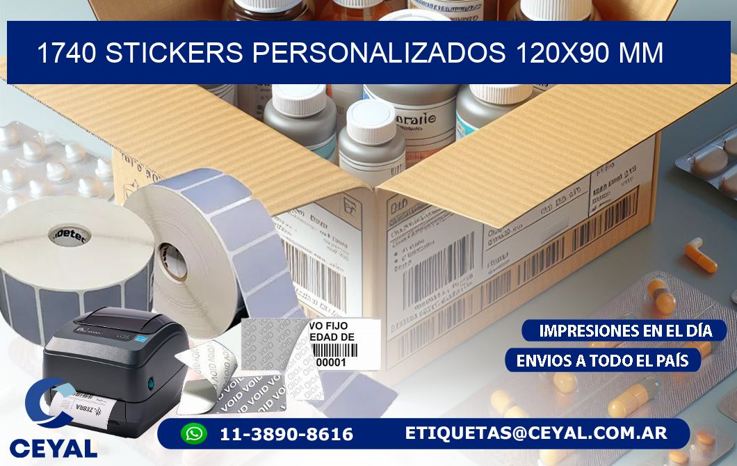 1740 STICKERS PERSONALIZADOS 120x90 mm