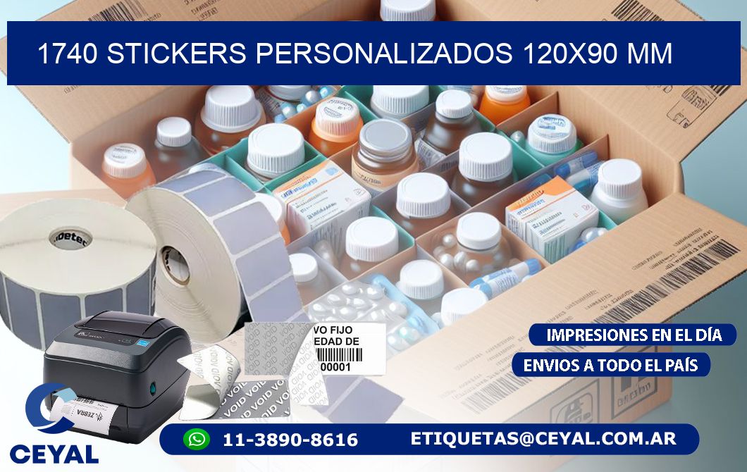 1740 STICKERS PERSONALIZADOS 120x90 mm