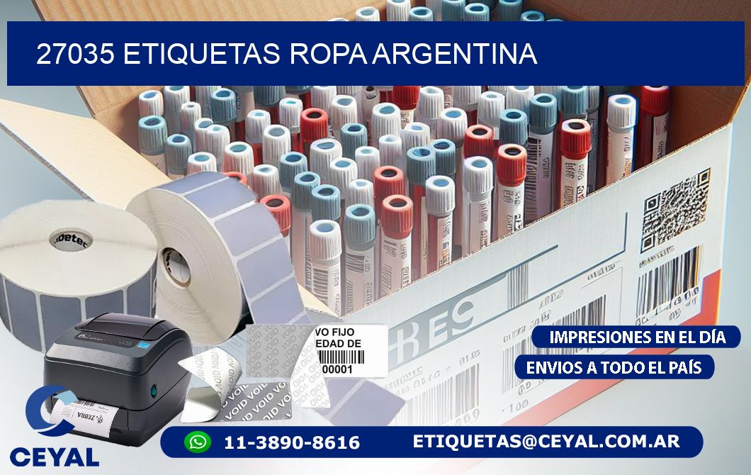 27035 ETIQUETAS ROPA ARGENTINA