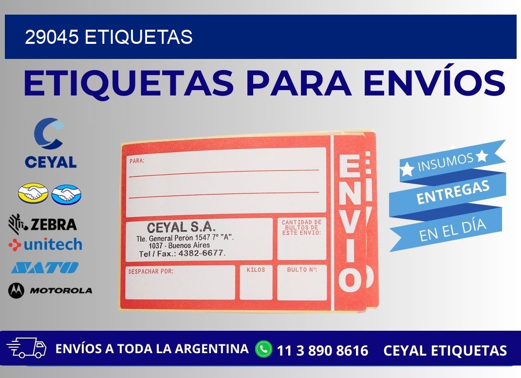 29045 ETIQUETAS
