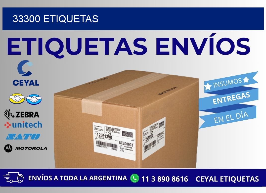 33300 ETIQUETAS