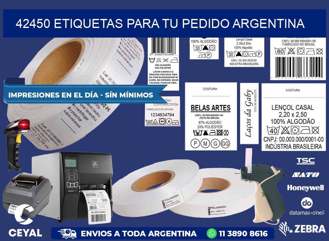 42450 ETIQUETAS PARA TU PEDIDO ARGENTINA