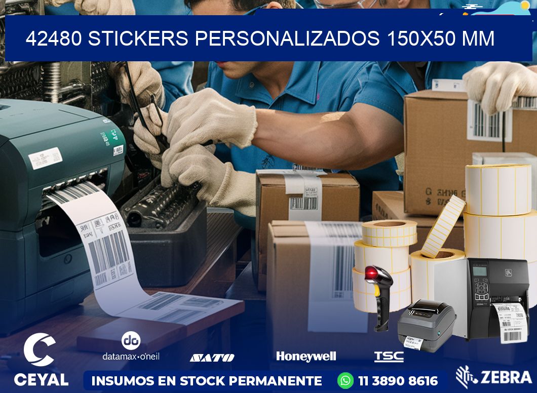 42480 STICKERS PERSONALIZADOS 150×50 mm