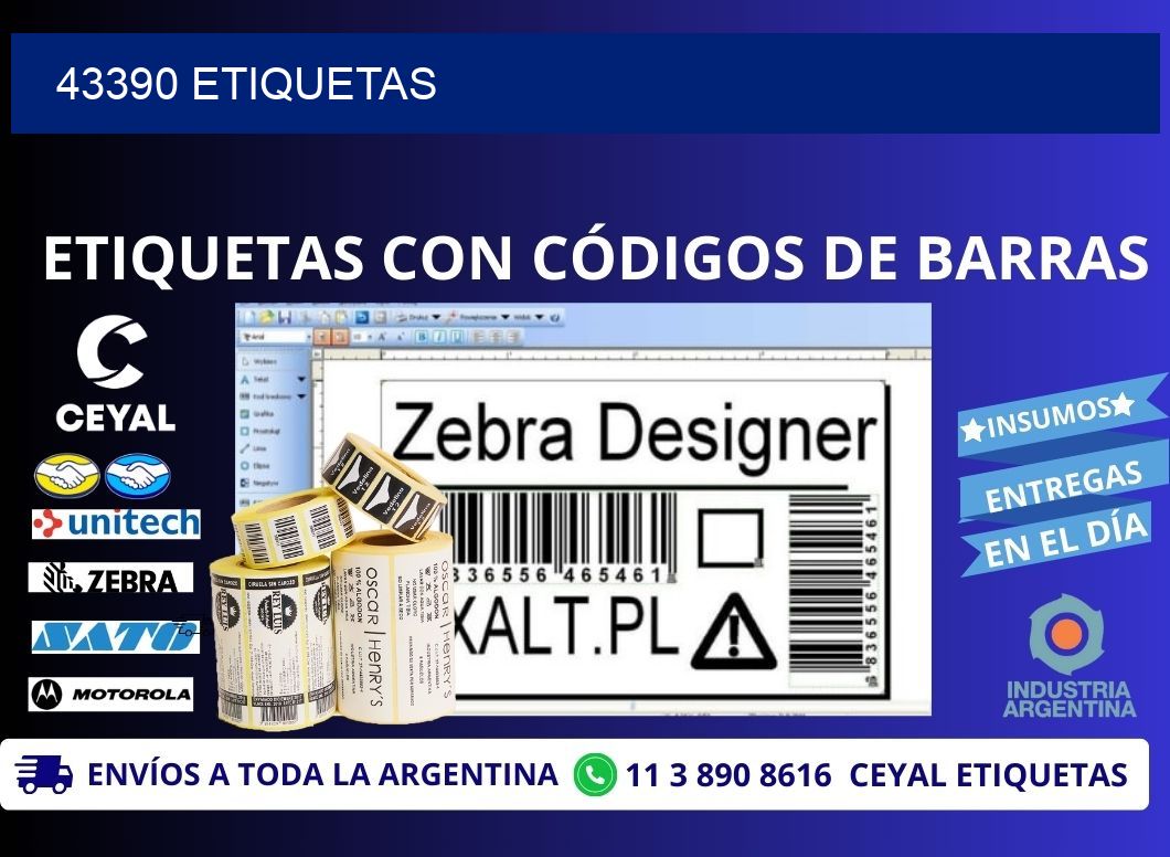 43390 ETIQUETAS