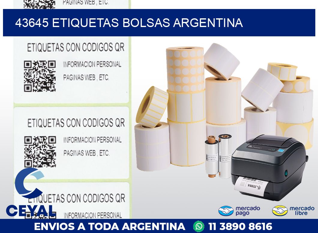 43645 ETIQUETAS BOLSAS ARGENTINA