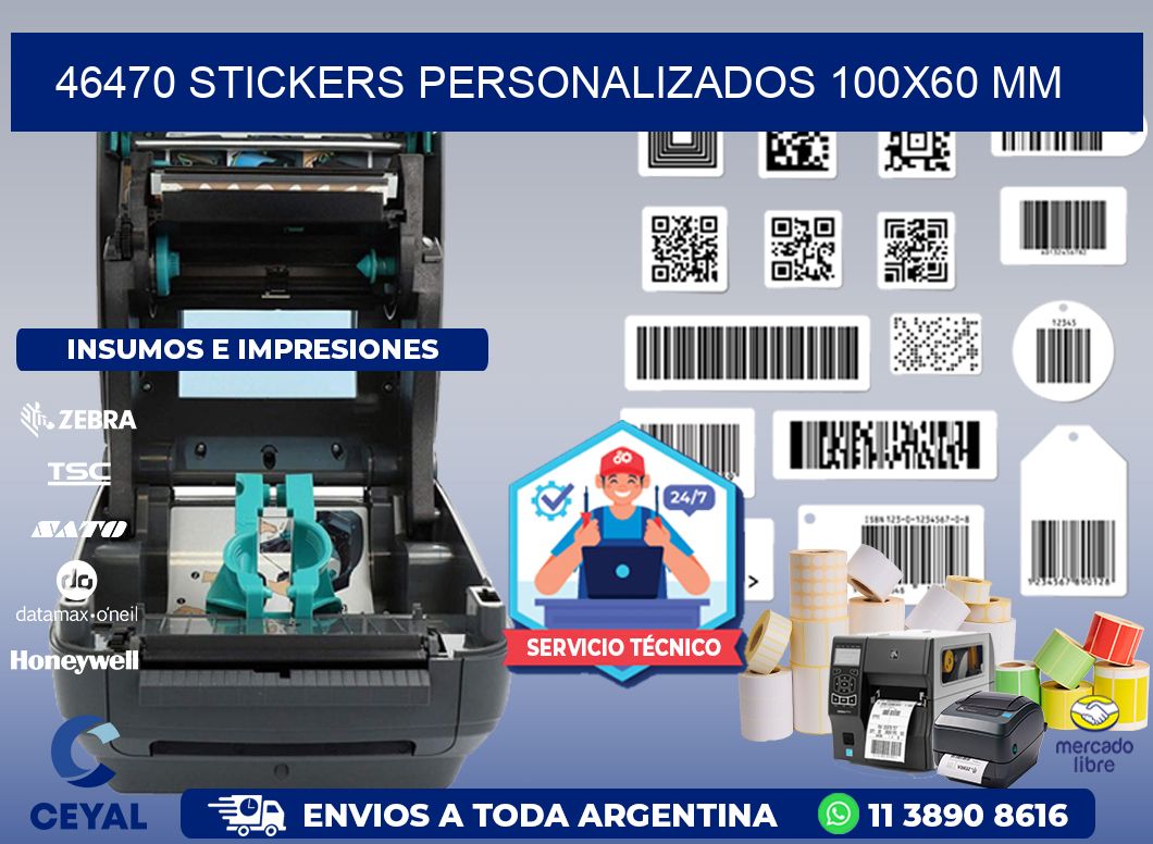 46470 STICKERS PERSONALIZADOS 100x60 mm