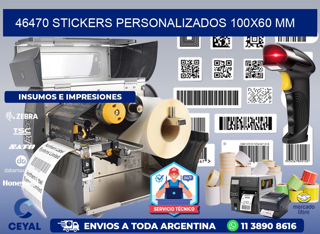 46470 STICKERS PERSONALIZADOS 100x60 mm