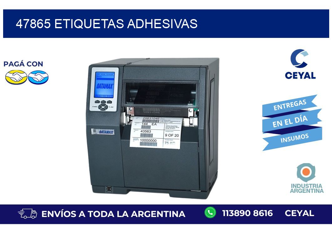 47865 ETIQUETAS ADHESIVAS