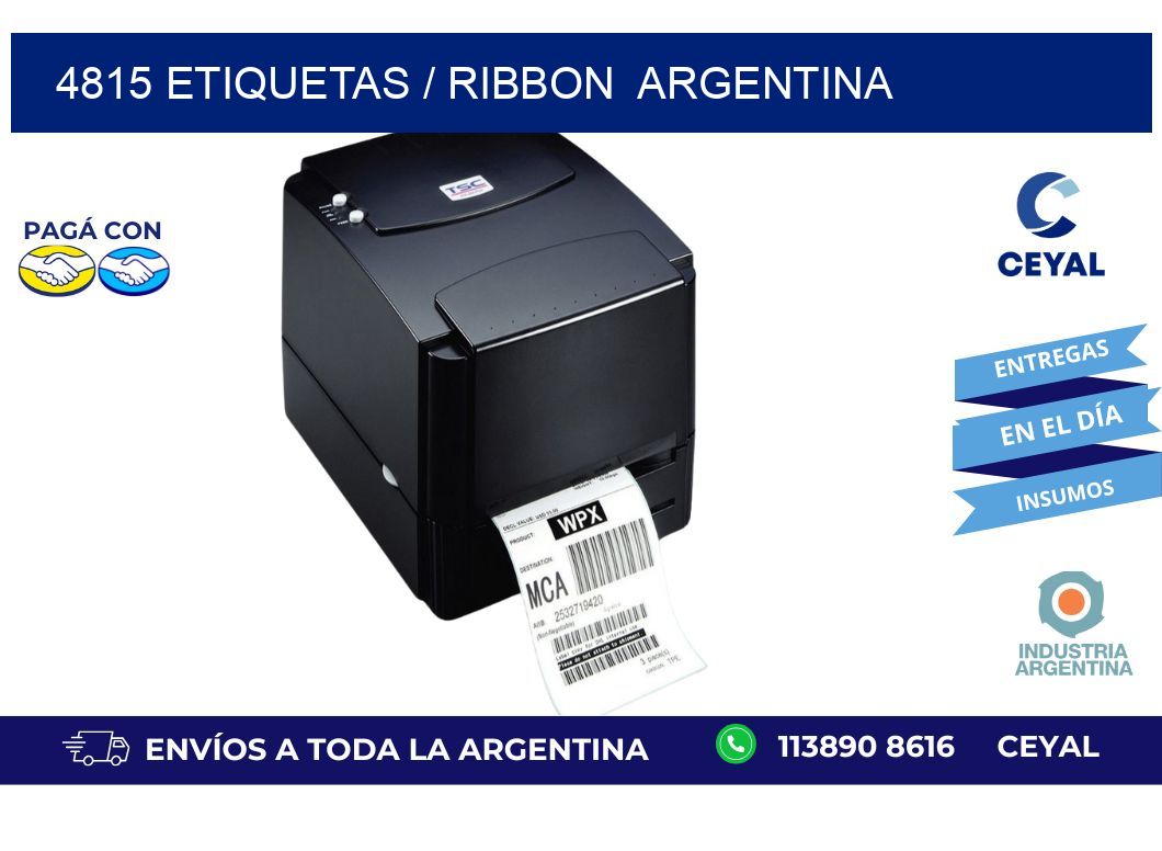 4815 ETIQUETAS / RIBBON  ARGENTINA