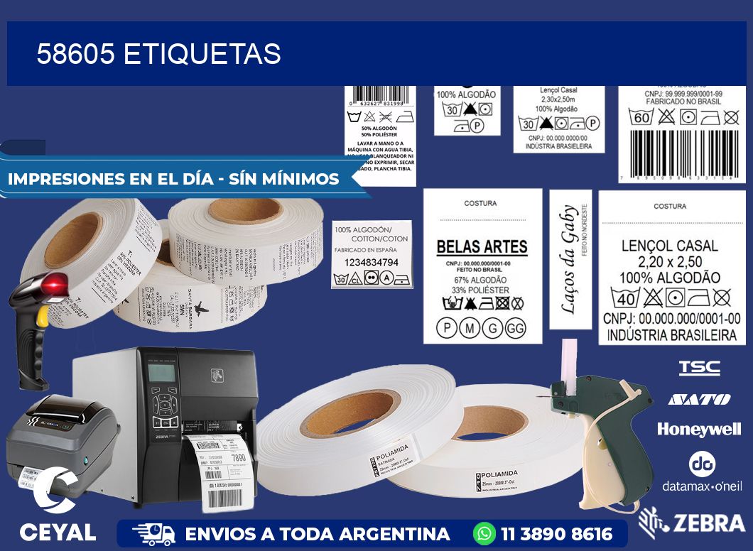 58605 ETIQUETAS