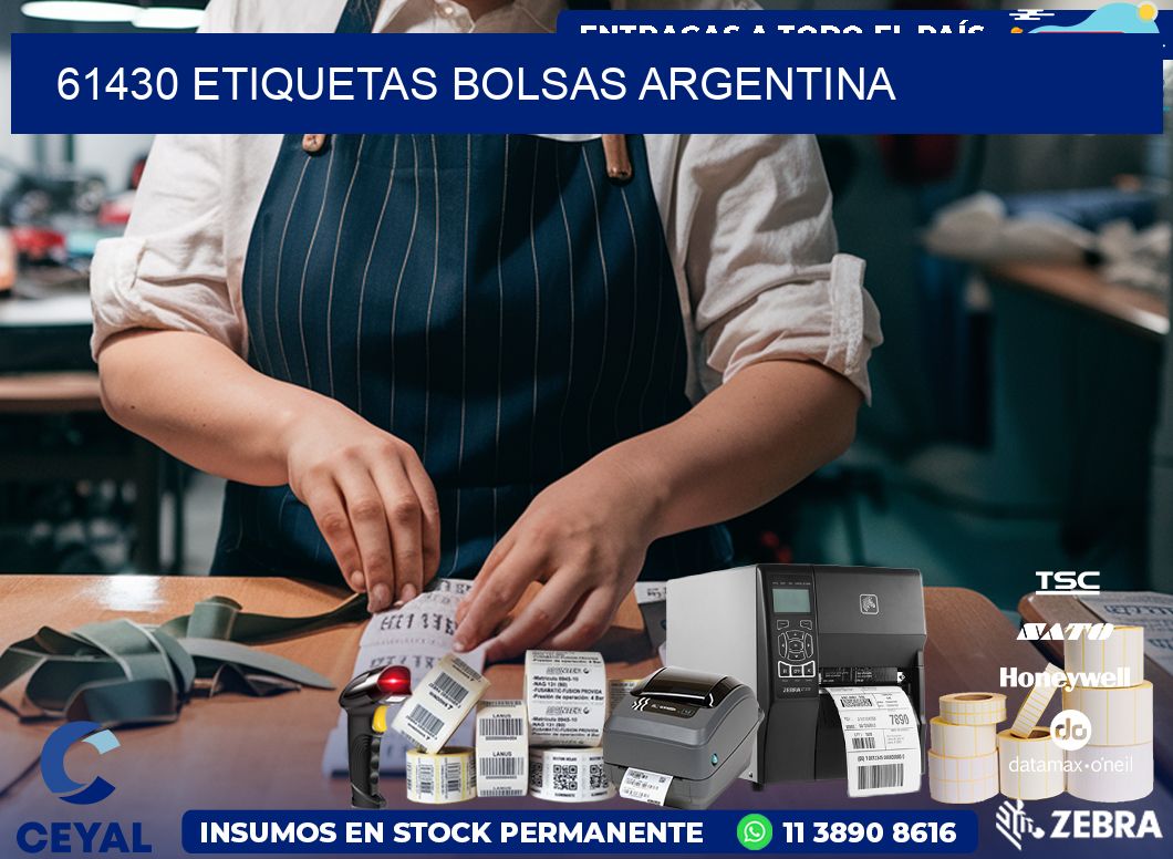 61430 ETIQUETAS BOLSAS ARGENTINA