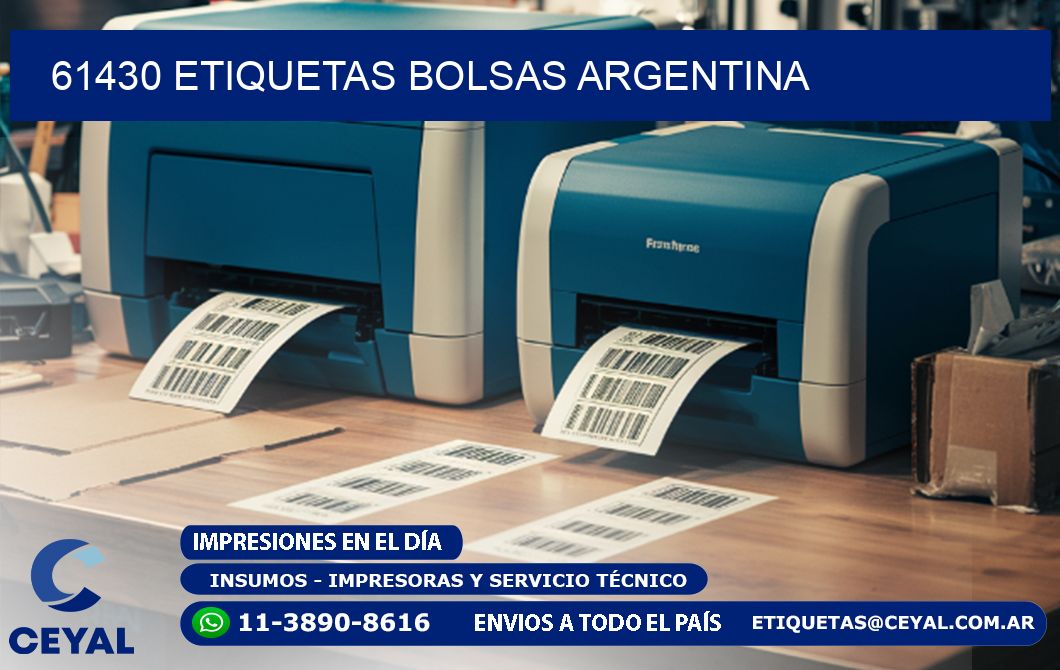 61430 ETIQUETAS BOLSAS ARGENTINA