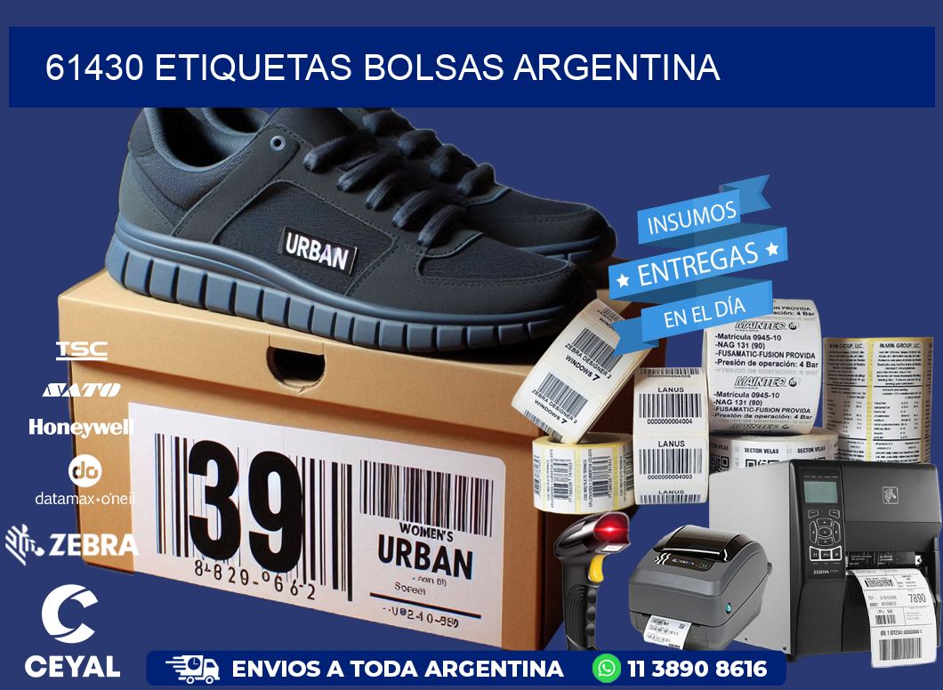 61430 ETIQUETAS BOLSAS ARGENTINA