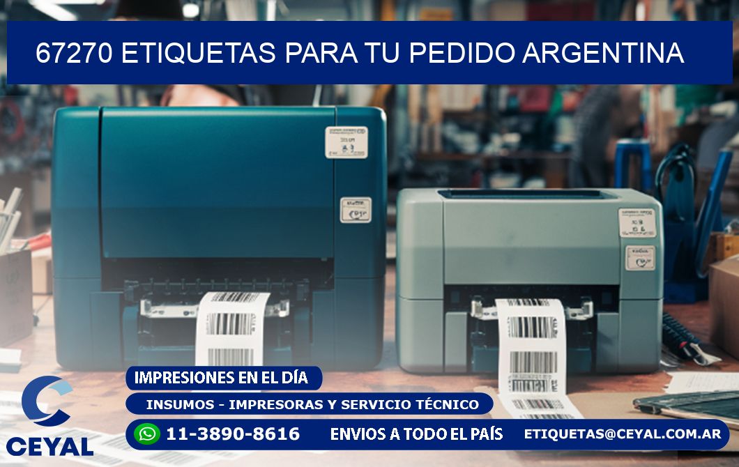 67270 ETIQUETAS PARA TU PEDIDO ARGENTINA